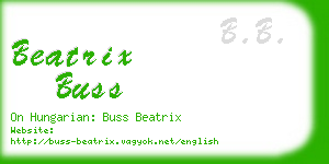 beatrix buss business card